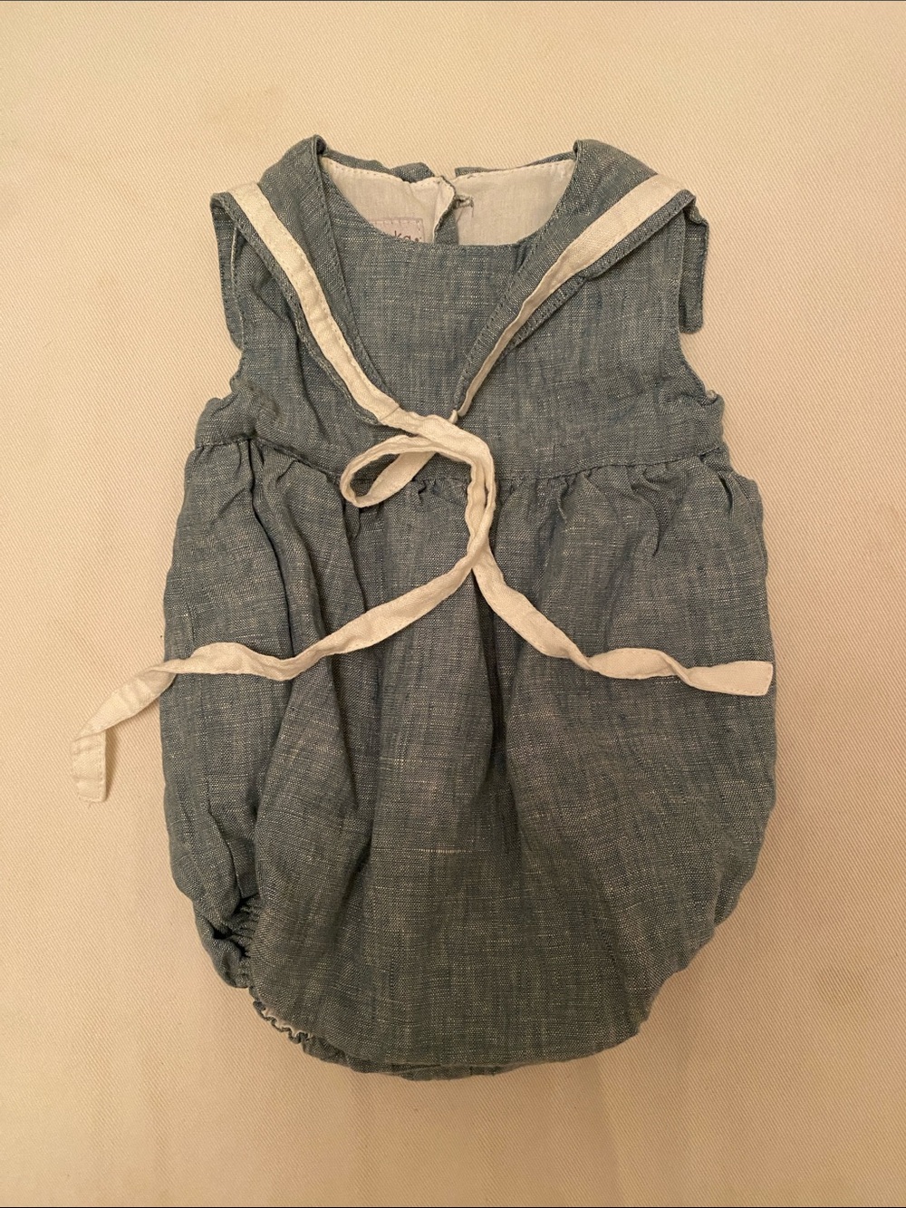 Baby Girls Chambray Sailor Bubble Sleep Sack - Blue